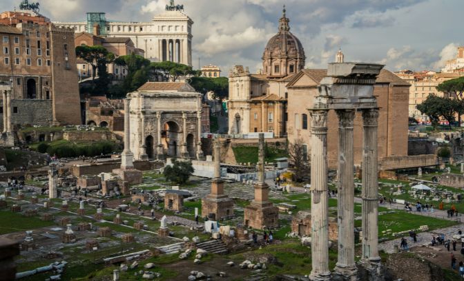 Het Forum Romanum in Rome